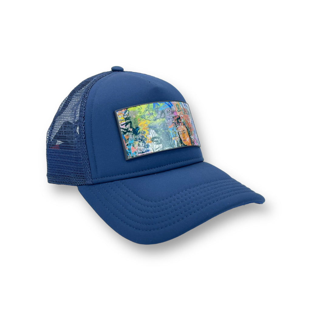 PARTCH Trucker Hat BRKL Navy Blue, Luxury Art caps, PARTCH