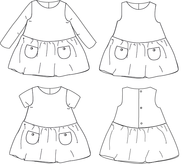 HELSINKI Dress - Kids 3Y/12Y • Pattern – Pattern Scissors Frock