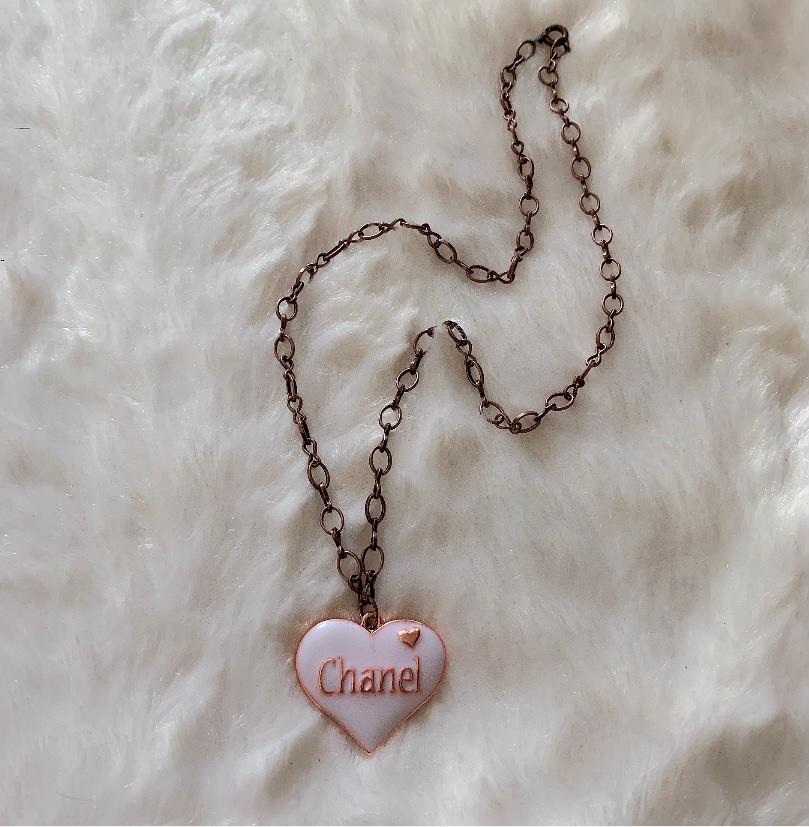 Chanel 1980s Wooden Heart Pendant Necklace  On Antique Row  West Palm  Beach  Florida