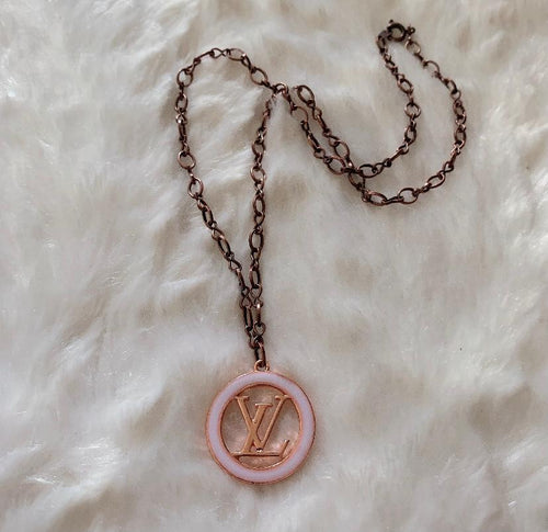 Louis Vuitton, Jewelry, New Authentic Lv Green Circle Upcycled Necklace