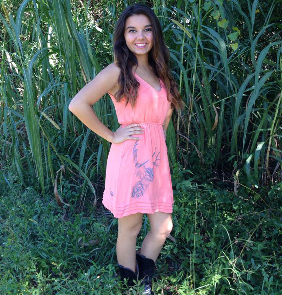 Country Side All Antlers V-Neck Dress | Country Shore