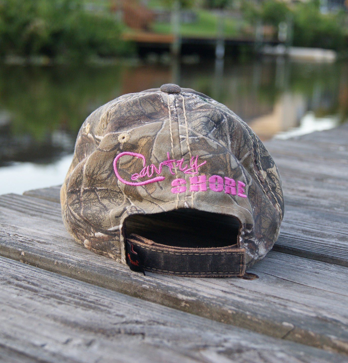 Velcro Back Camo Pink Hat