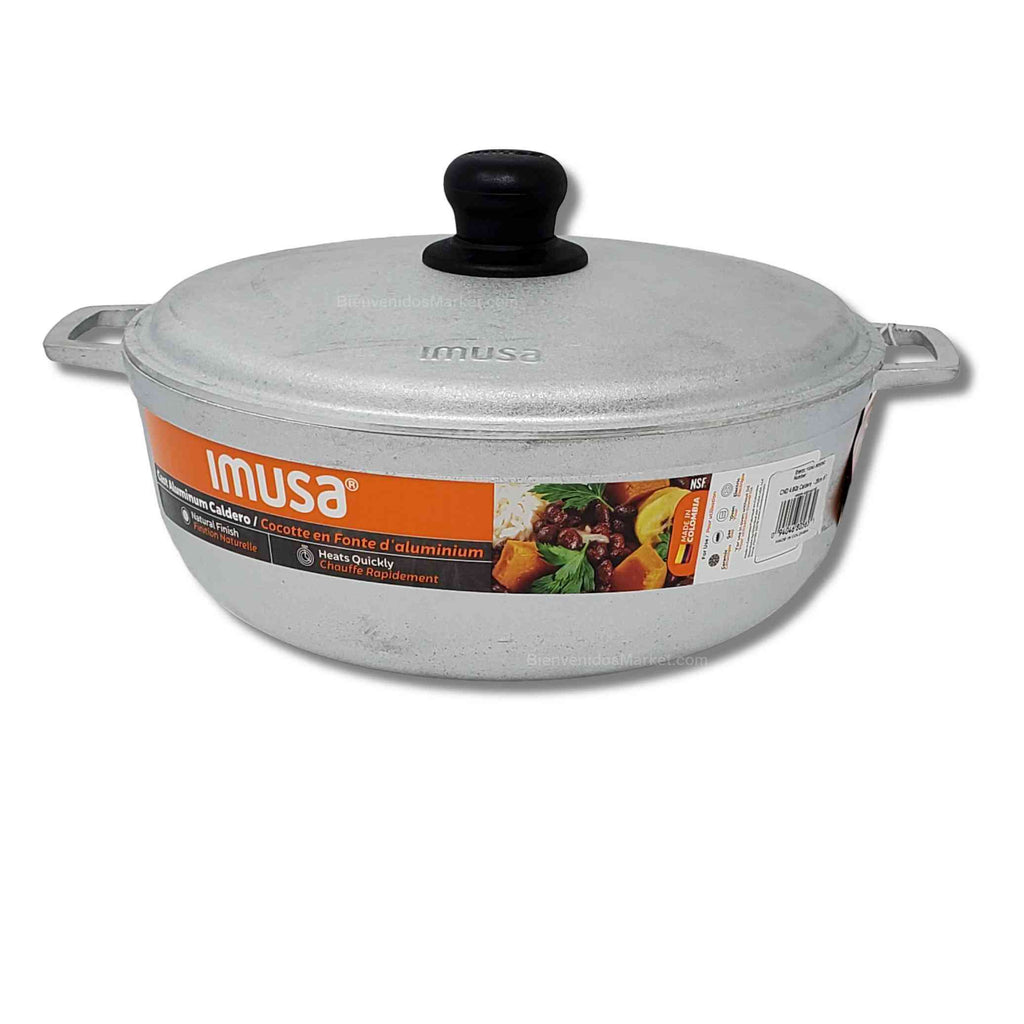 IMUSA IMUSA Natural Cast Aluminum Caldero with Lid 2.0 Quart - IMUSA