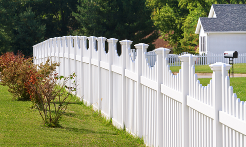 white fence image