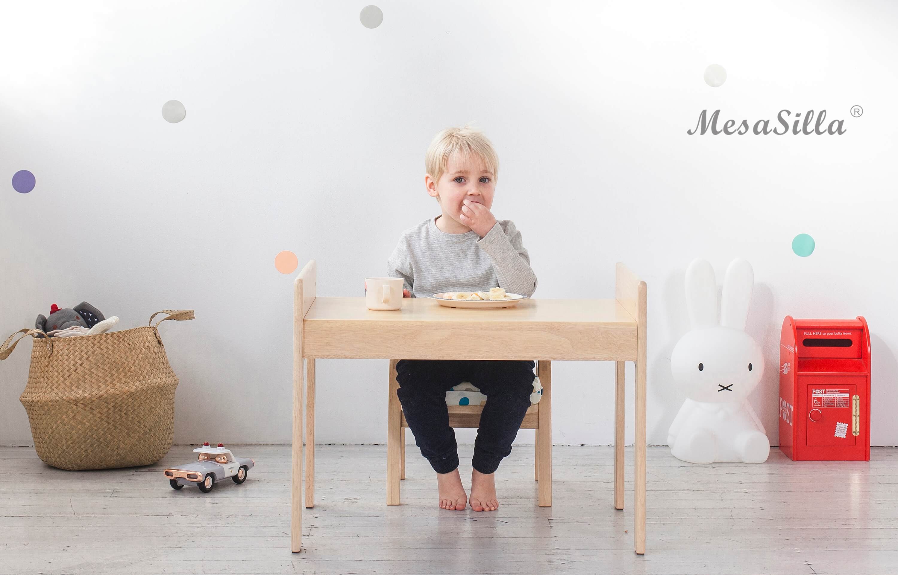 Mesasilla Primary Adjustable Table Set - with drawer-Bear Elephant Car Rabbit - Height Adjustable