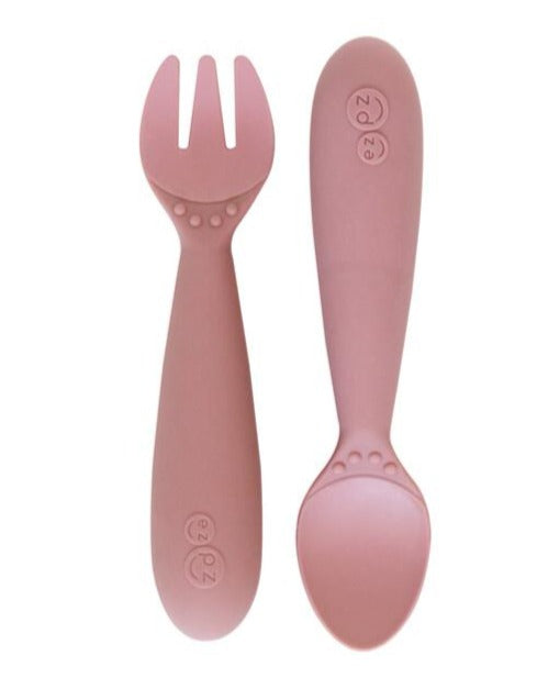 Baby Silicone Feeding Spoons (Blush/Shifting Sand) 2-Pack – Mushie