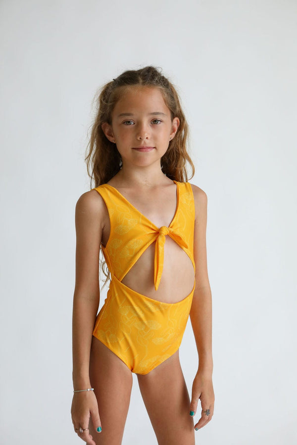 Girl's Bikini Separates in Yellow Ohia Print – Little Wonder & Co