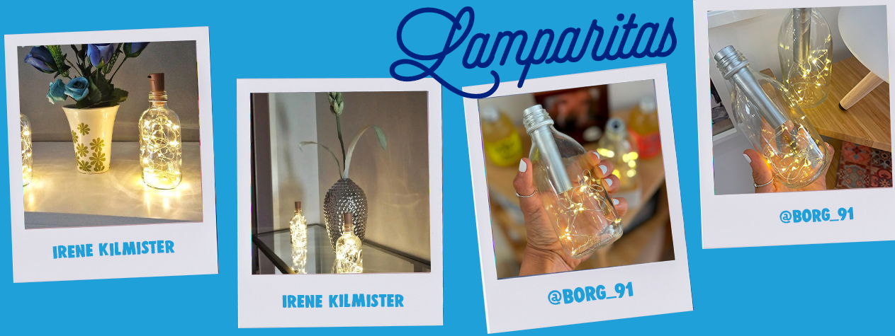 8 ideas para reutilizar tus botellas de Komvida - lamparitas