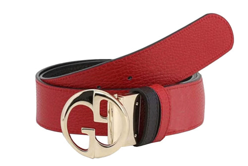 Gucci Interlocking GG Reversible Black/Pink Leather Belt with Gold-Tone  Buckle (38 US / 95 IT) at  Women's Clothing store