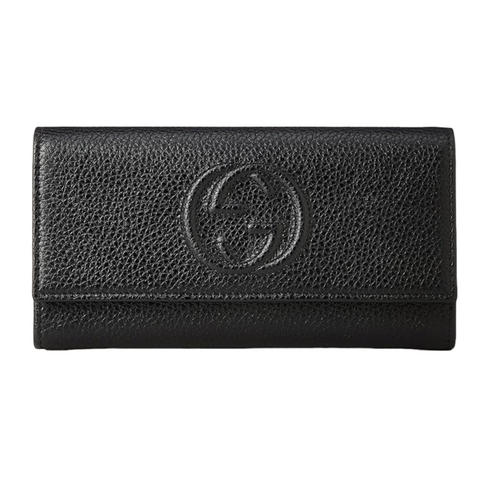 GUCCI Canvas GG Guccissima Coin Pocket Bifold Wallet, Black – Sunset  Boutique