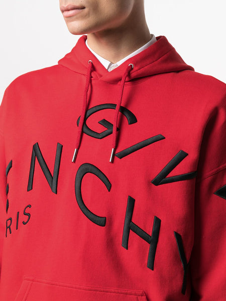 Givenchy Refracted logo-print cotton hoodie, Red – Sunset Boutique