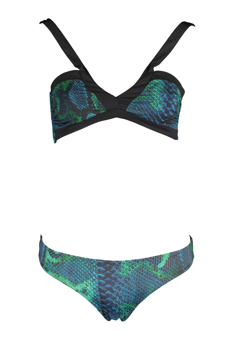 Roberto Cavalli Blue & Greeen Bikini Set