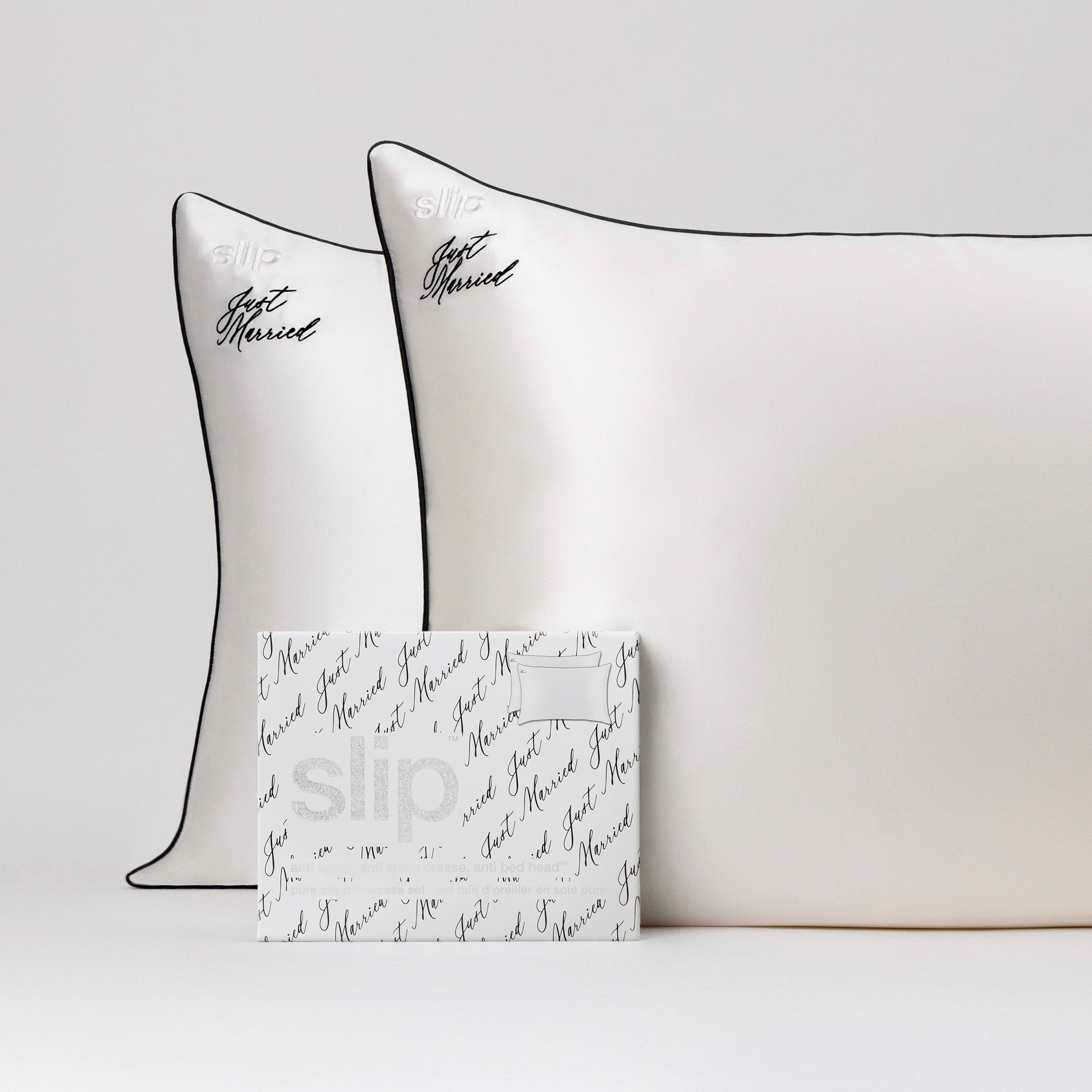 【結婚禮物推介】Slip Bridal Collection Sleep Silky Pillowcase duo set - Just Married