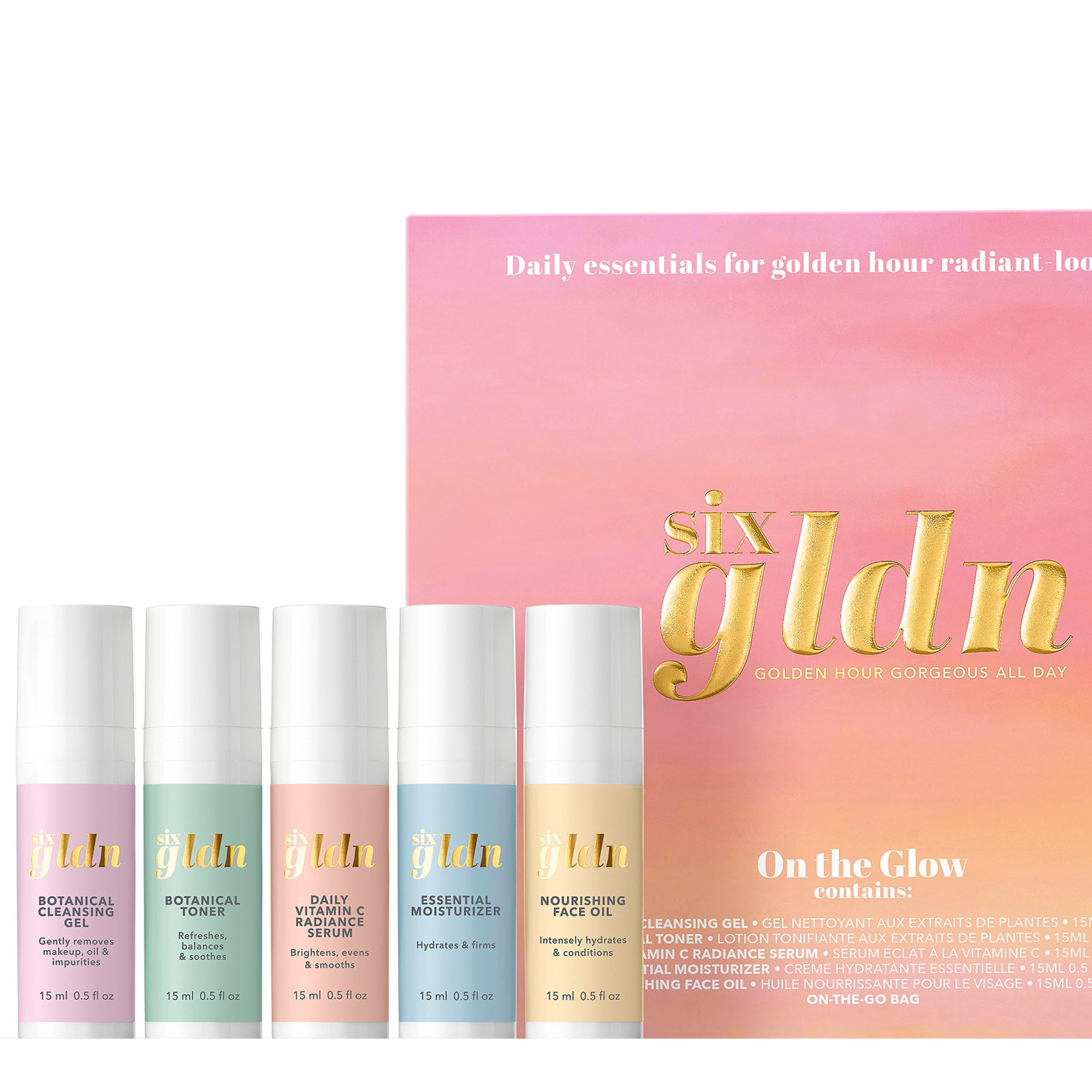 Six Gldn On The Glow Mini Collection Set 15ml x 5