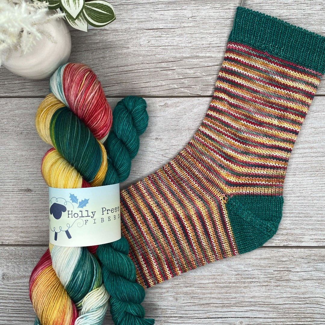 Christmas at Hilltop Farm SOCK SET | Beatrix Potter Inspired | SHEEPISHsock | fingering weight | Christmas