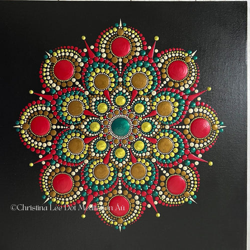 Dot Art Mandala 12x12 Canvas 