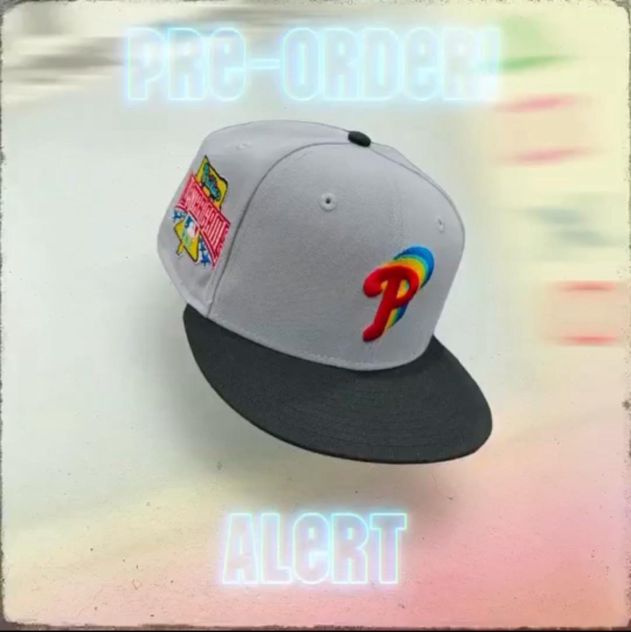 ** PRE ORDER Arriving MID August Gray Philadelphia Phillies Black Visor Green Bottom 1996 All Star Game Side Patch New Era 59Fifty Fitted