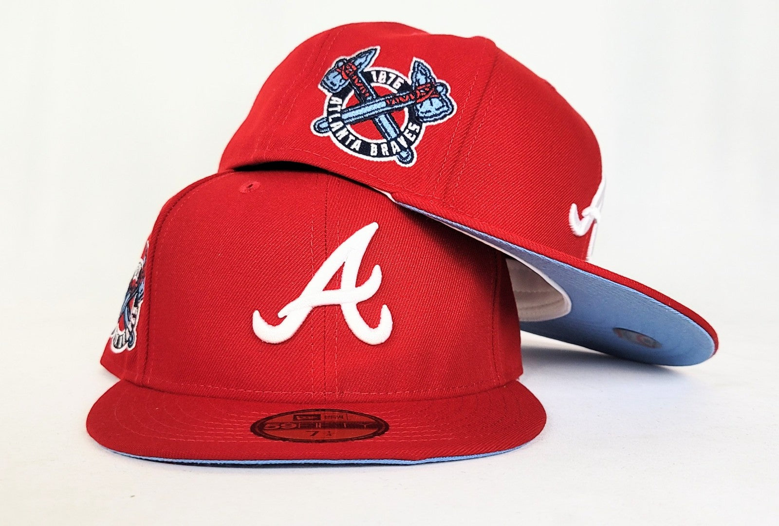 red atlanta fitted hat