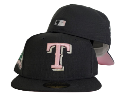 EXCLUSIVE NEW ERA 59FIFTY MLB TEXAS RANGERS 50TH ANNIVERSARY BLACK / B – FAM