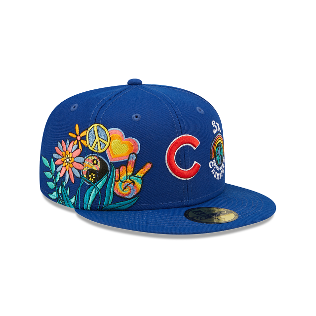 Chicago Cubs WORLD SERIES CHAMPS ELEMENTS Royal Fitted Hat
