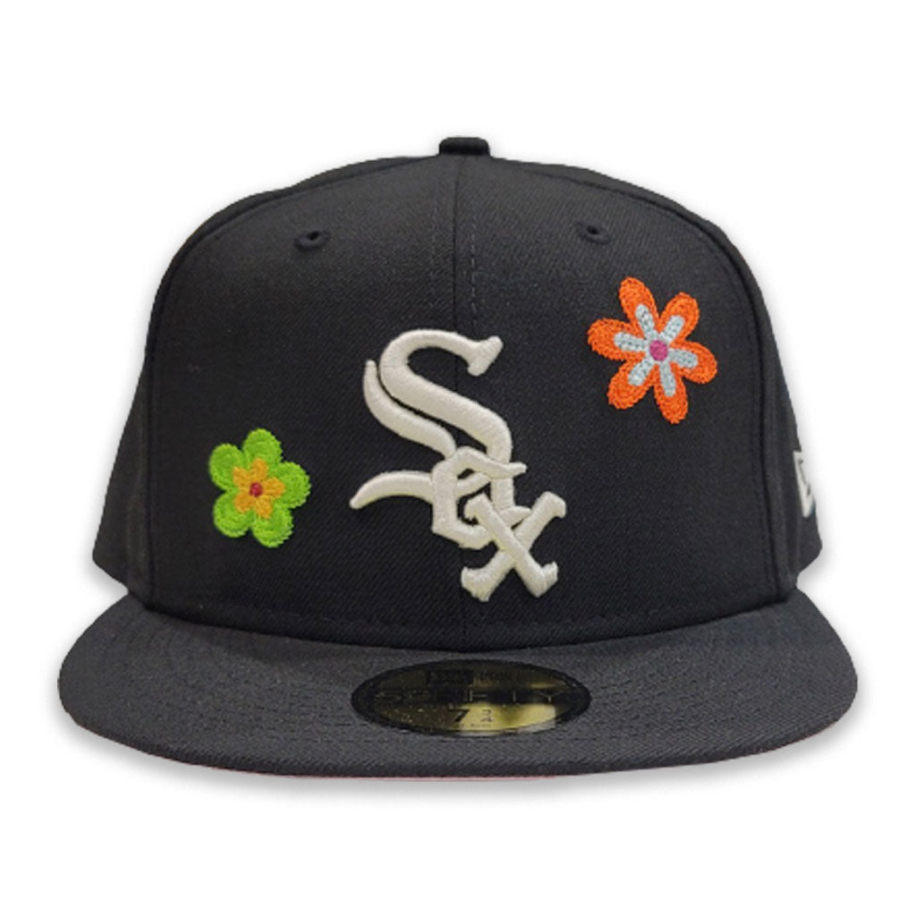 floral white sox hat