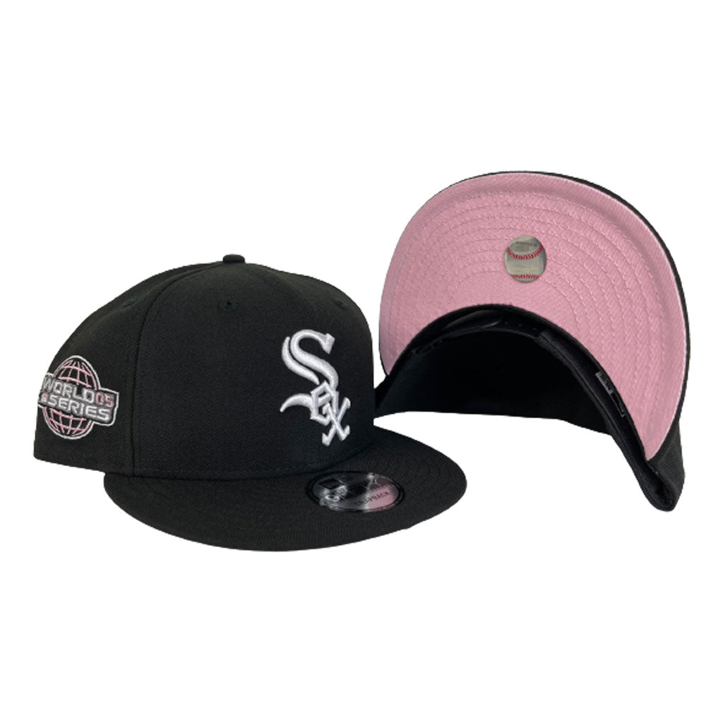 black and pink sox hat