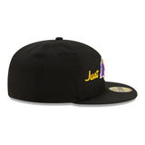 Black Los Angeles Lakers Gray Bottom New Era X Just Don New Era 59FIFTY Fitted