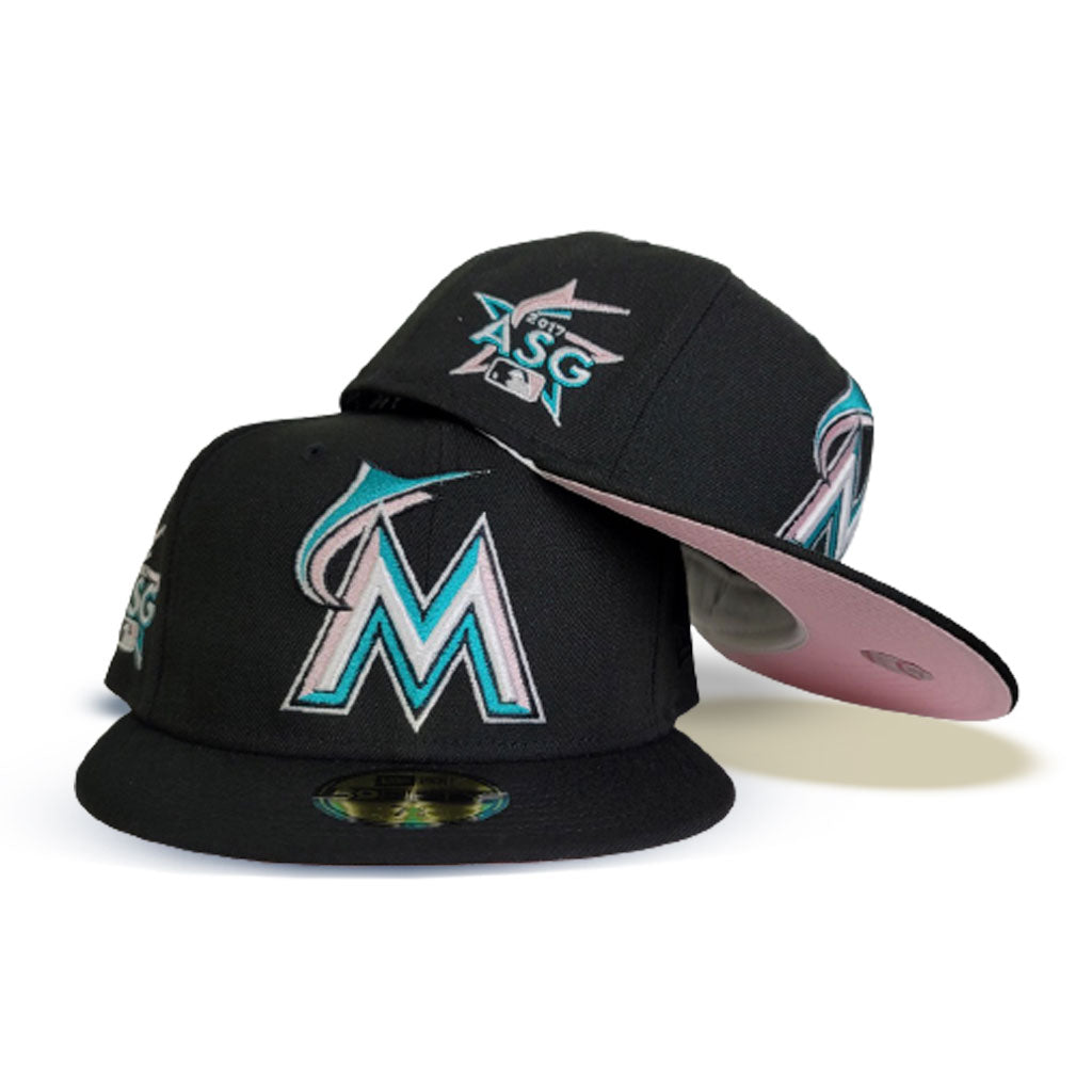 Men's Miami Marlins New Era Black MLB x Big League Chew 59FIFTY Fitted Hat