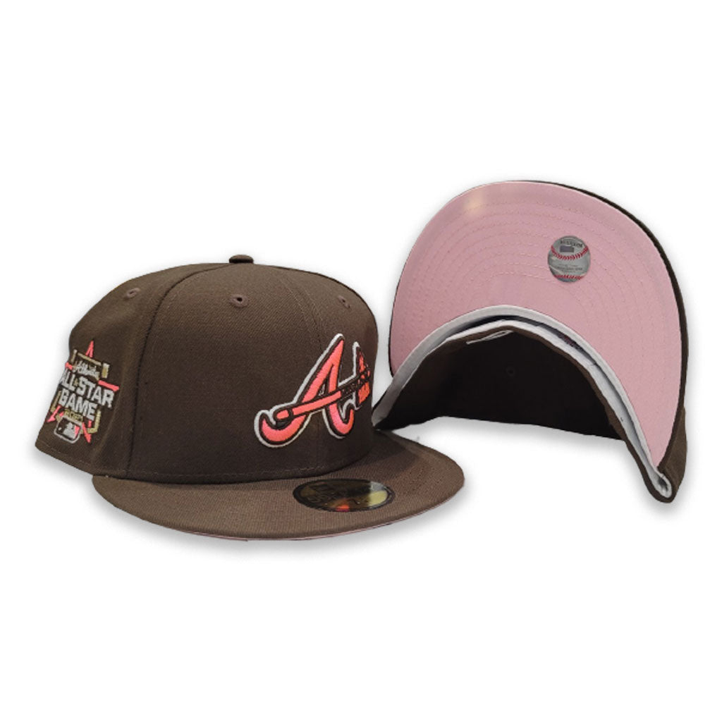 brown fitted with pink brim