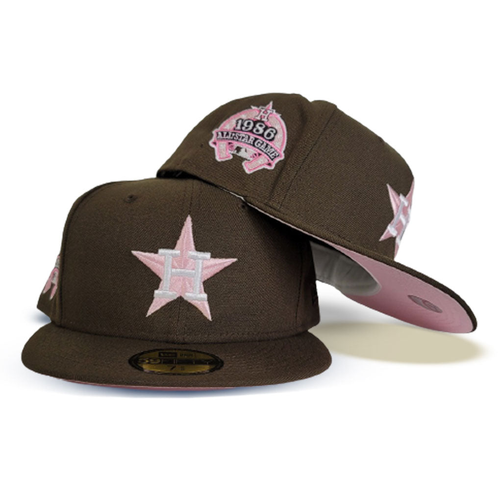 brown and pink astros hat