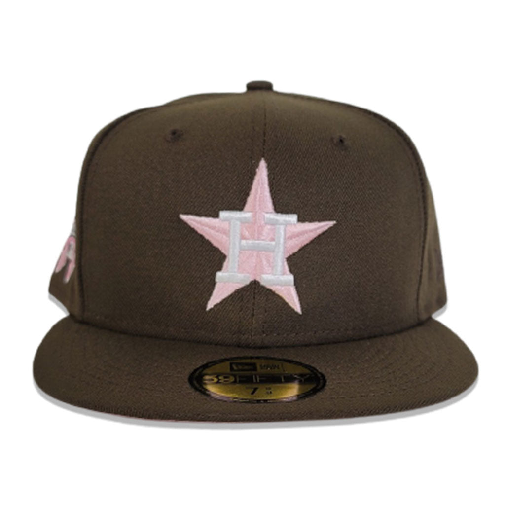 brown houston astros hat pink brim