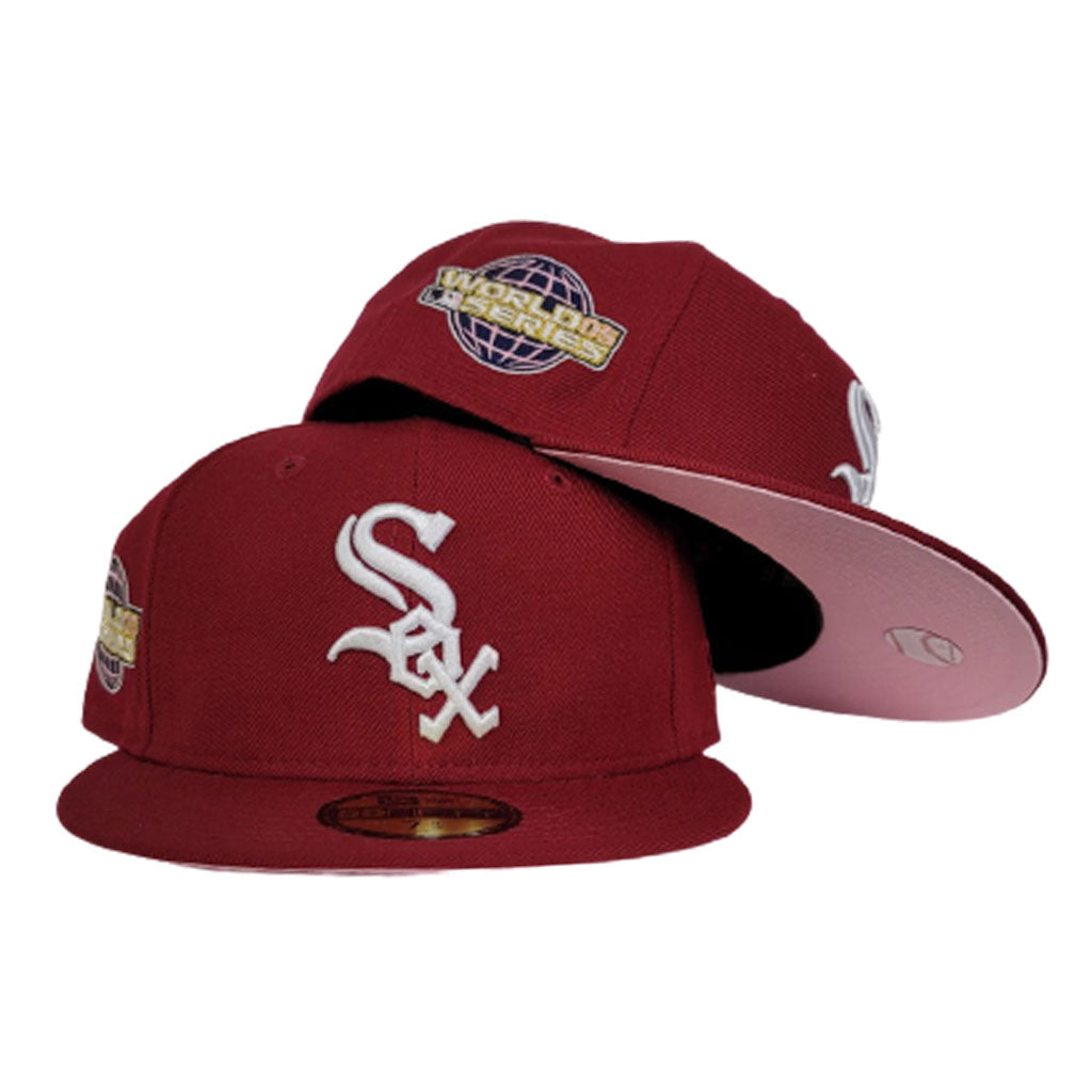 burgundy white sox hat