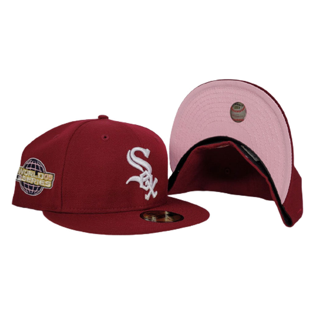 burgundy white sox hat