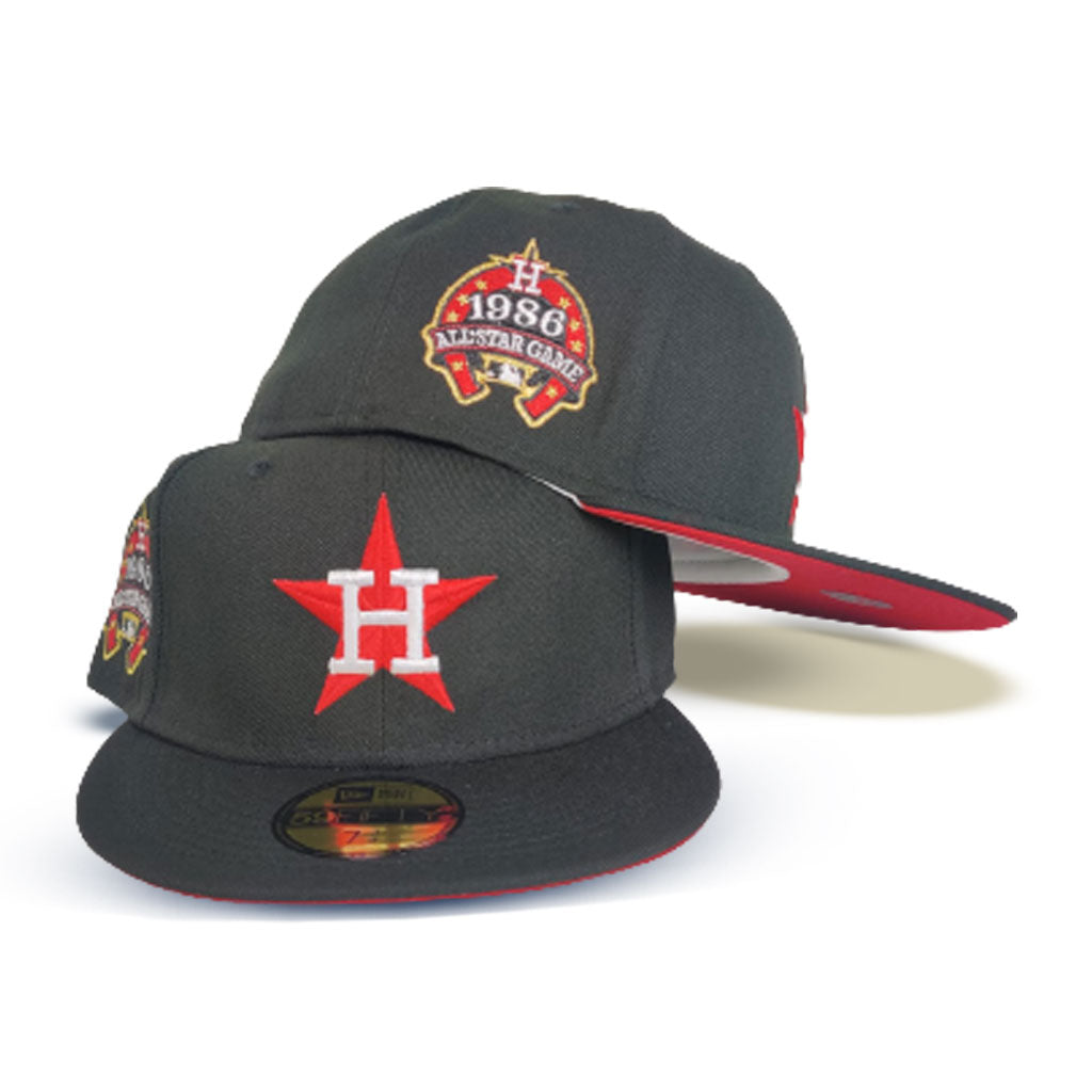 black and red astros hat