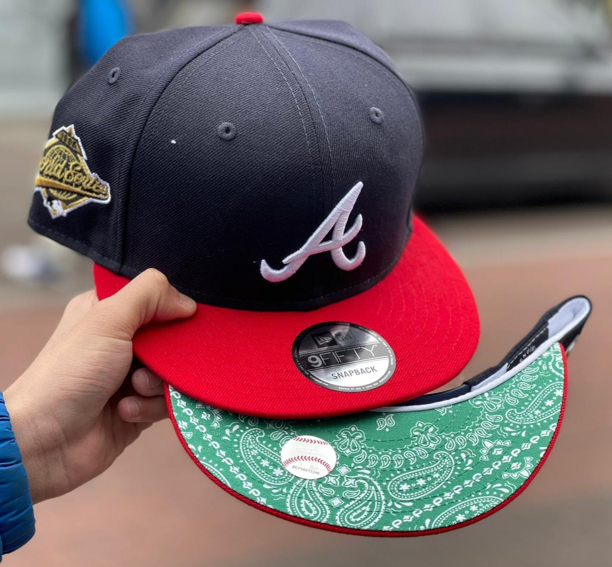 Atlanta Braves Green Paisley Bottom 1995 World Series New Era 9fifty S Exclusive Fitted Inc