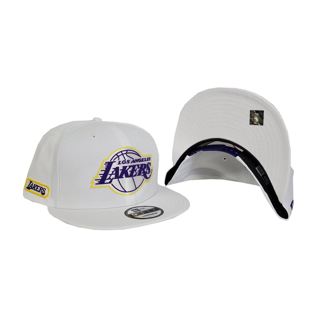 white lakers snapback