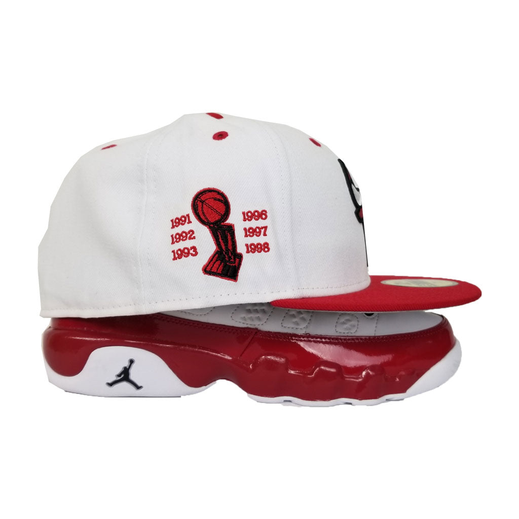 gym red fitted hat