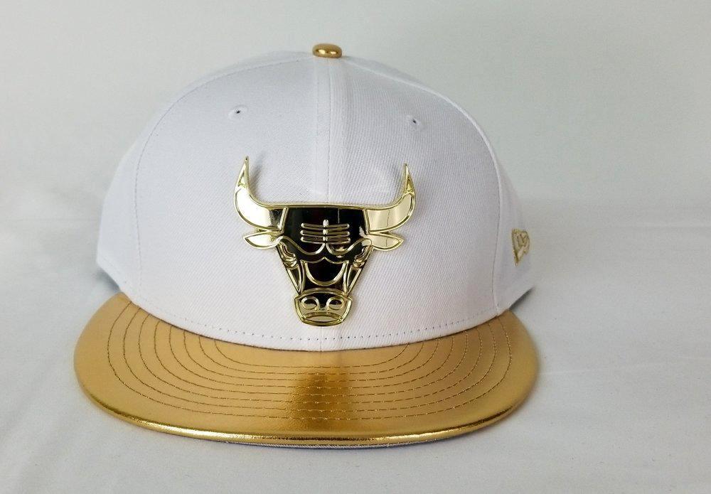 white and gold jordan hat