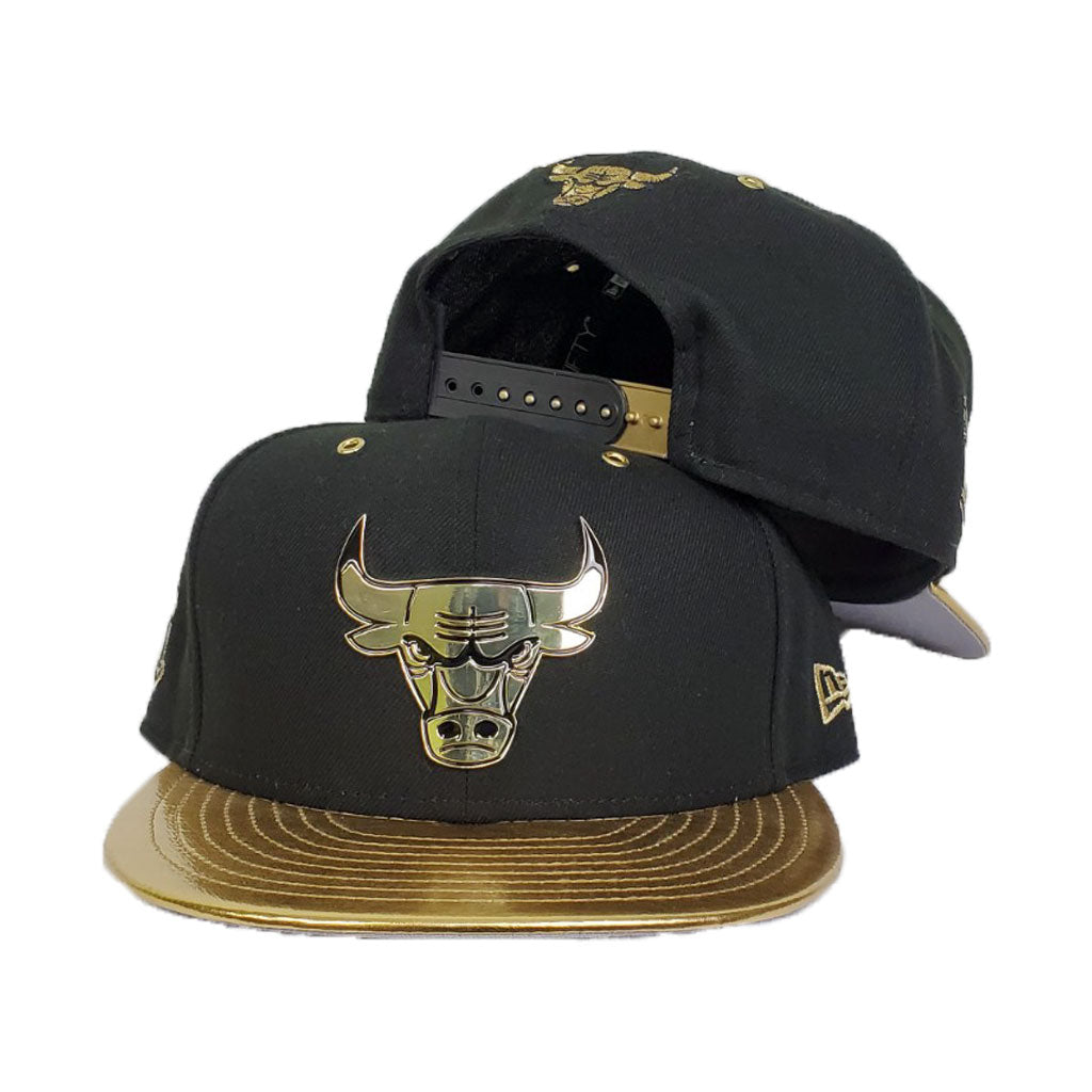 gold and black jordan hat