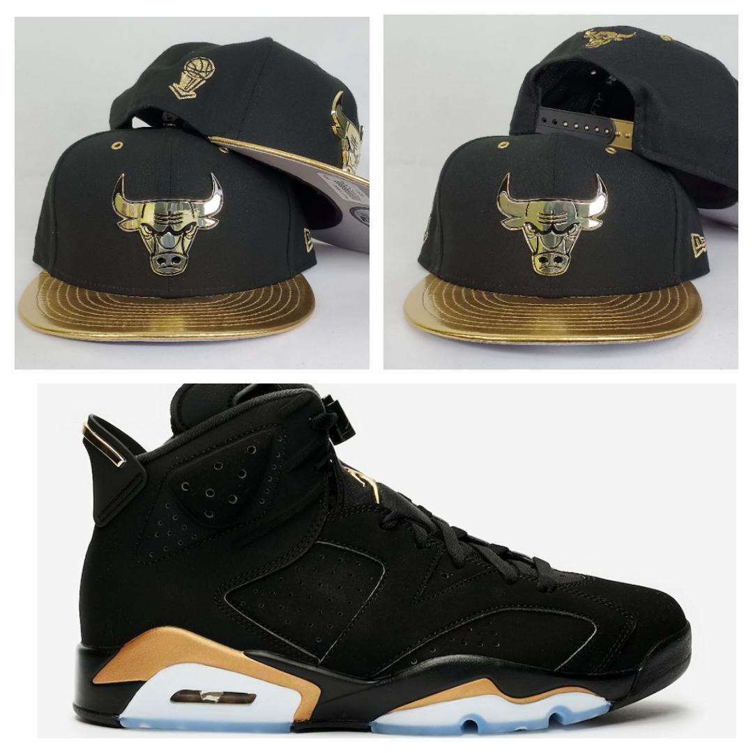 black and gold jordan snapback