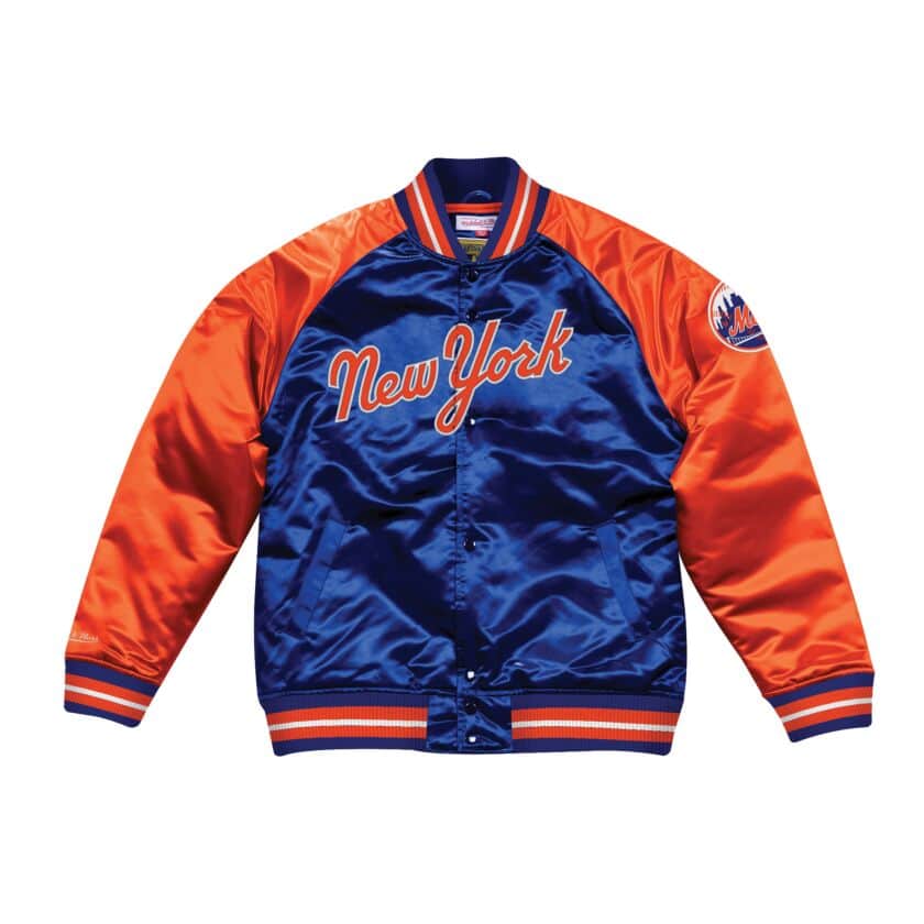Mitchell & Ness New York Mets Royal Blue Satin Varsity Jacket