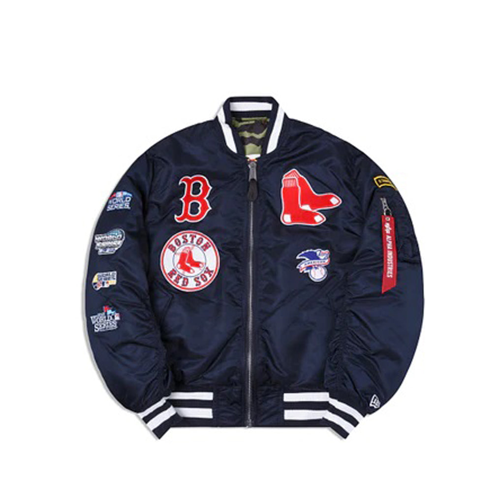 Exclusive Fitted Navy St. Louis Cardinals Alpha Industries x New Era Reversible MA-1 Bomber Jacket M