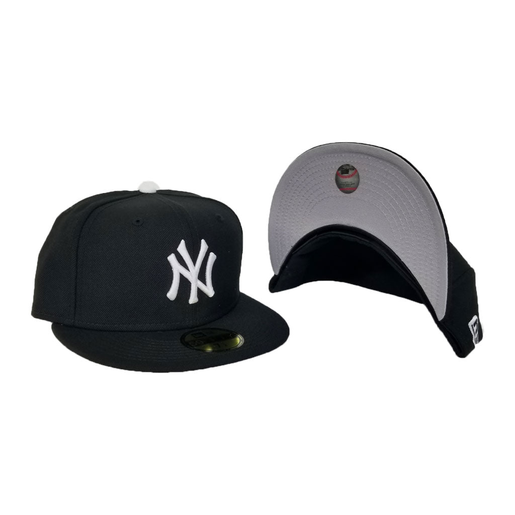 New Era Black On White New York Yankees 59fifty Fitted Exclusive Fitted Inc