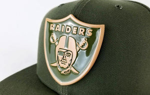 New Era NFL Oakland Raiders Metal Badge Olive Green... – Exclusive ...