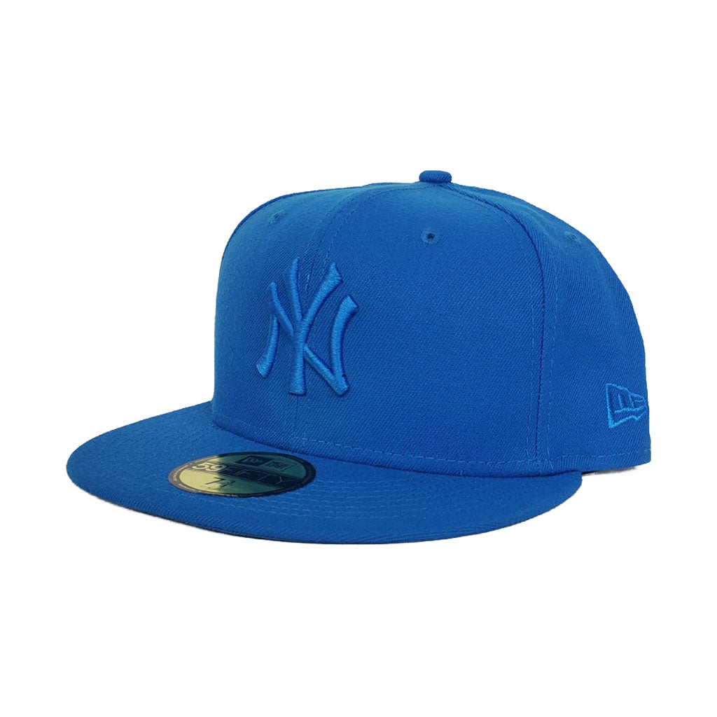 aqua blue fitted hat