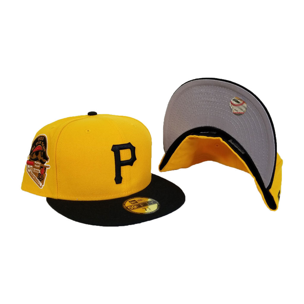 yellow pirates fitted hat