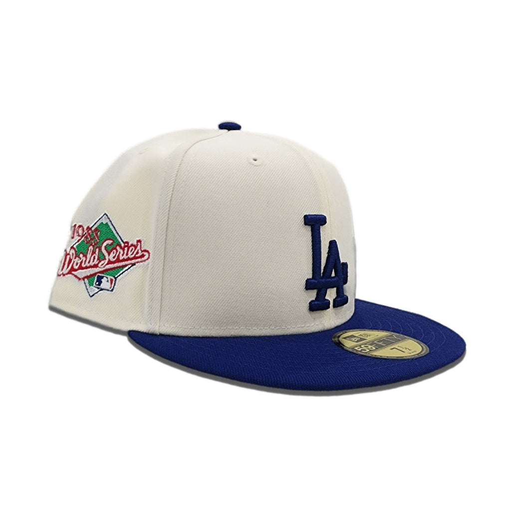 Off White Los Angeles Dodgers Royal Blue Visor Gray Bottom 1988 World  Series Side Patch New Era 59Fifty Fitted