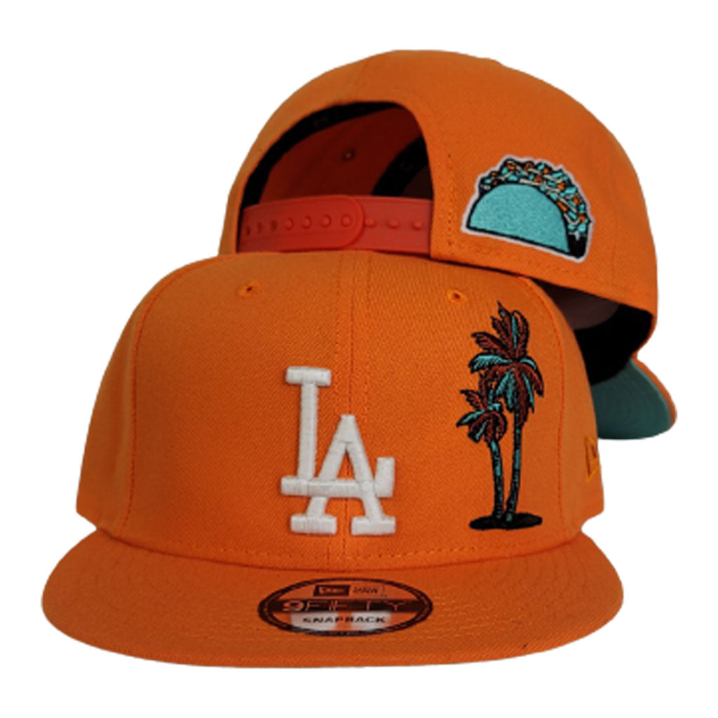Orange Los Angeles Dodgers Mint Green Bottom Palm Tree New Era 9fifty Exclusive Fitted Inc