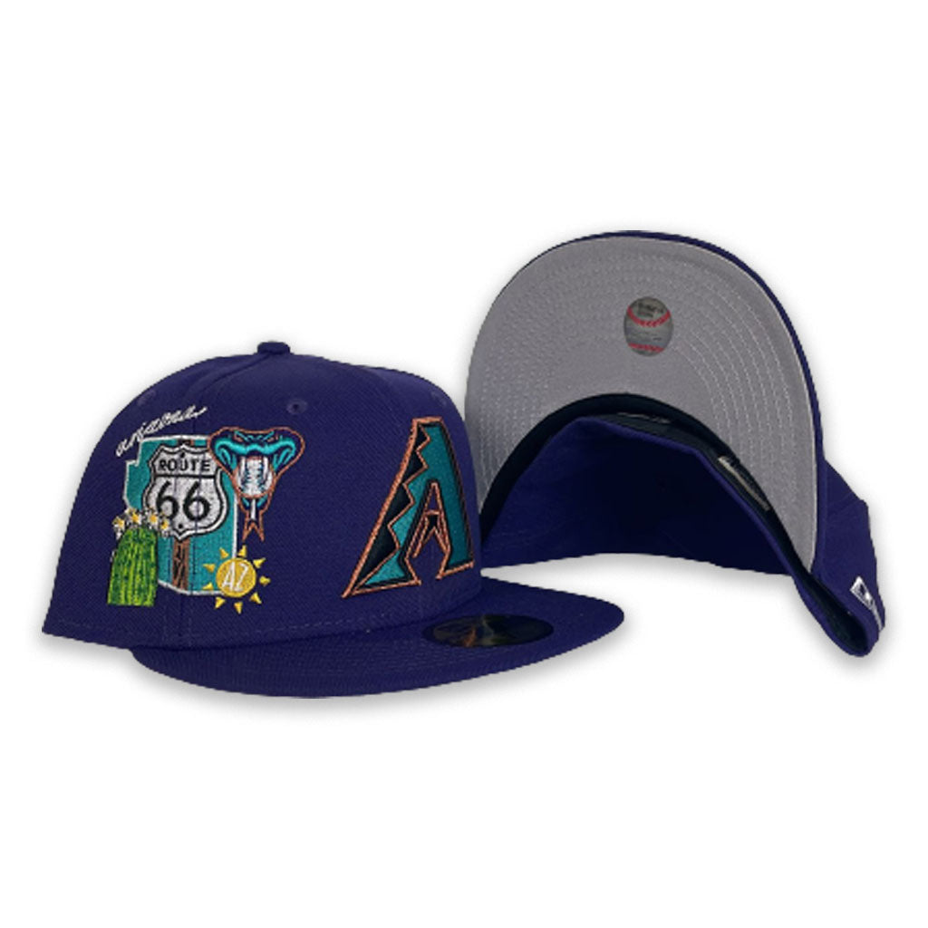 Men's New Era Purple Arizona Diamondbacks City Cluster 59FIFTY