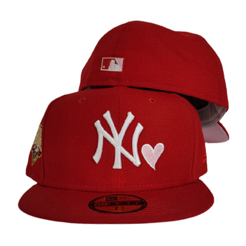 red yankee hat pink brim